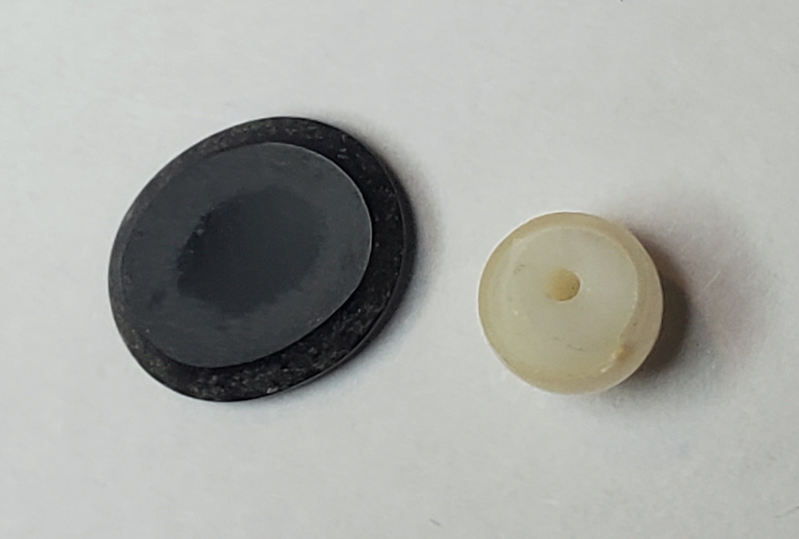 Black Onyx Oval Cabochon and Half-Drilled Cultured Pearl