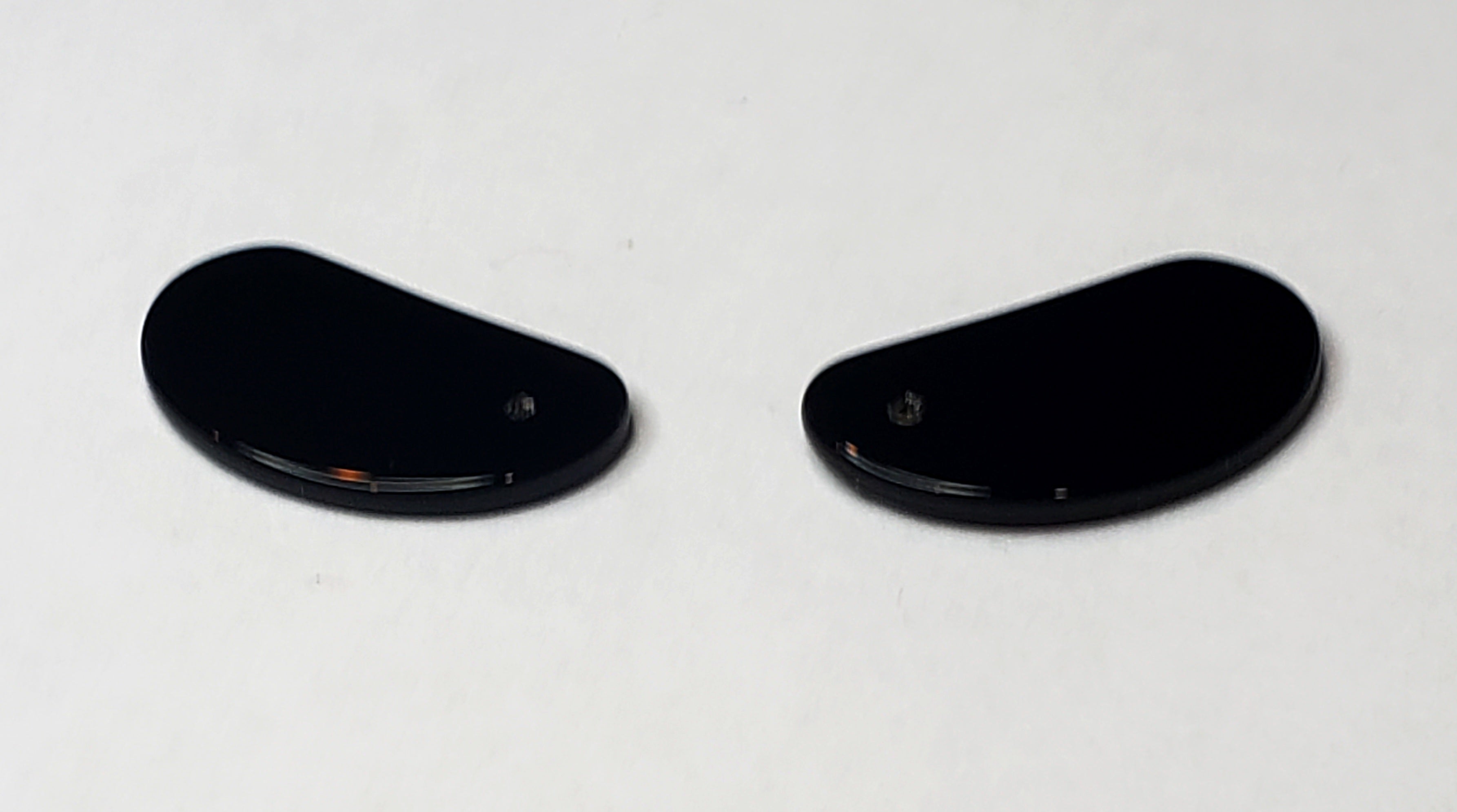 Pair of Black Onyx Demilune Tablets