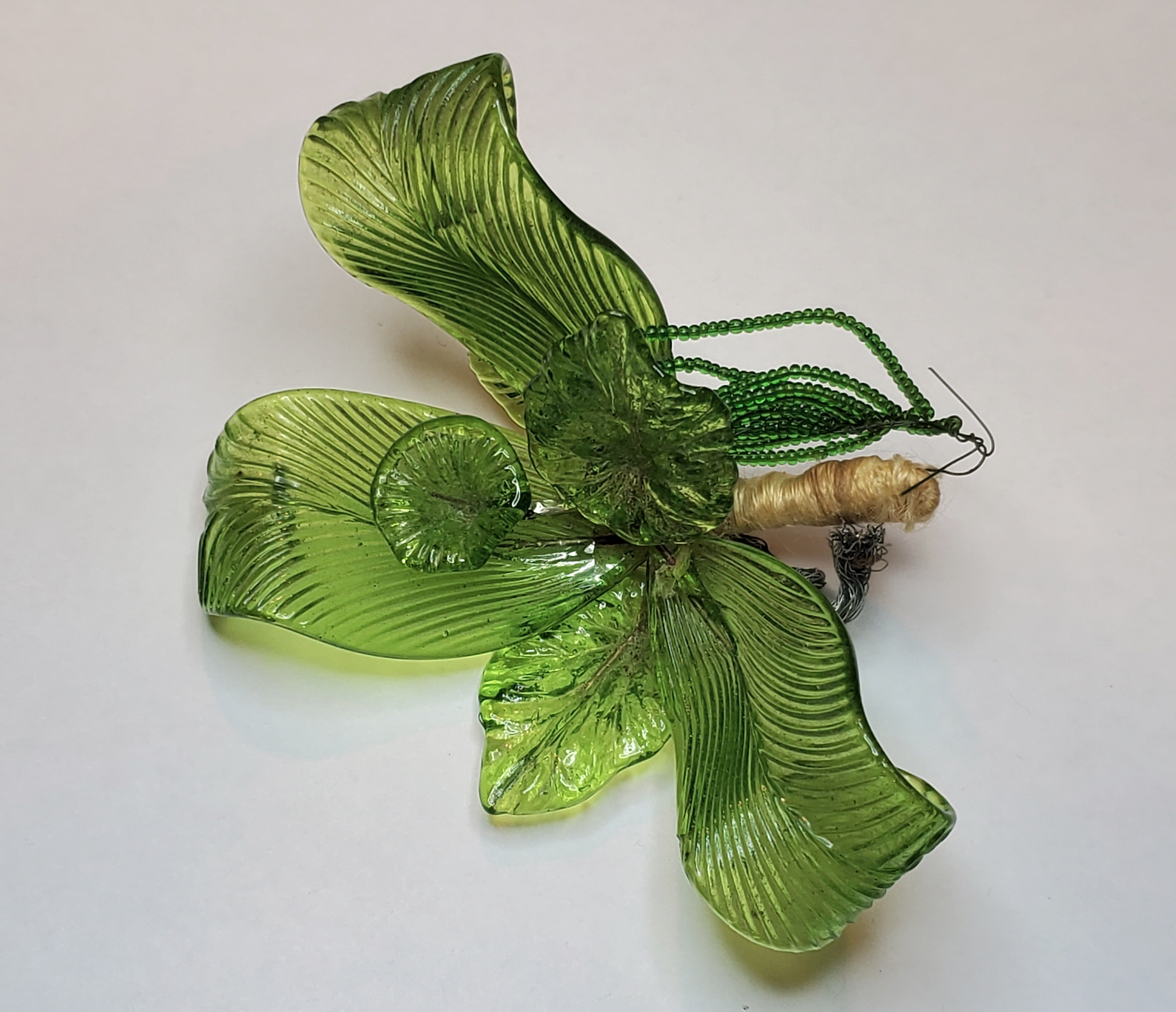 Vintage Handmade Glass Flower Bouquet