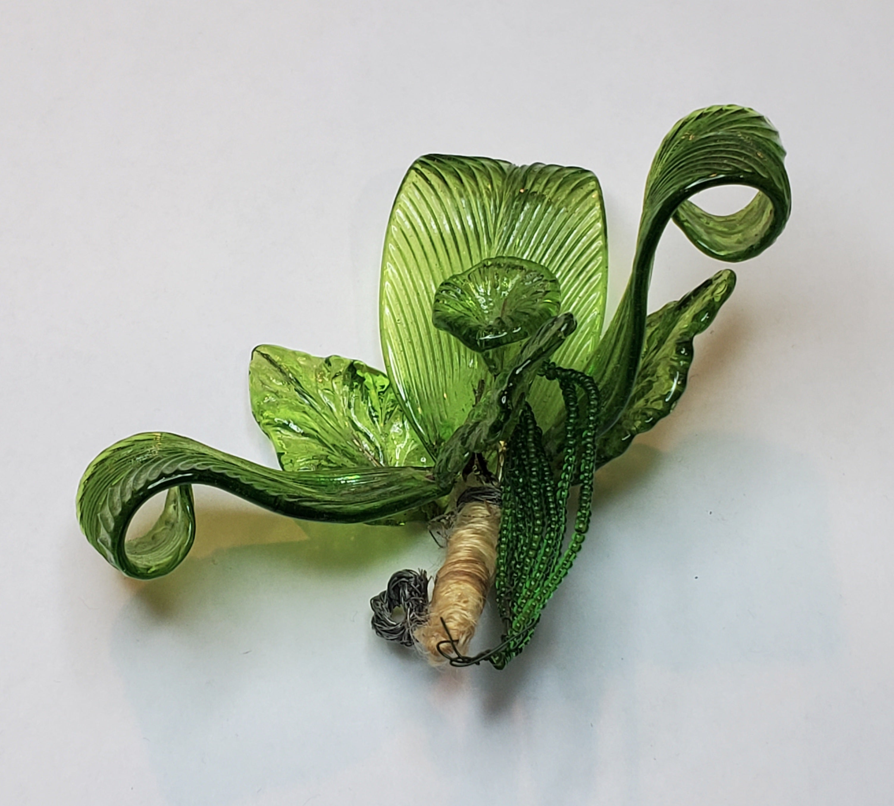 Vintage Handmade Glass Flower Bouquet