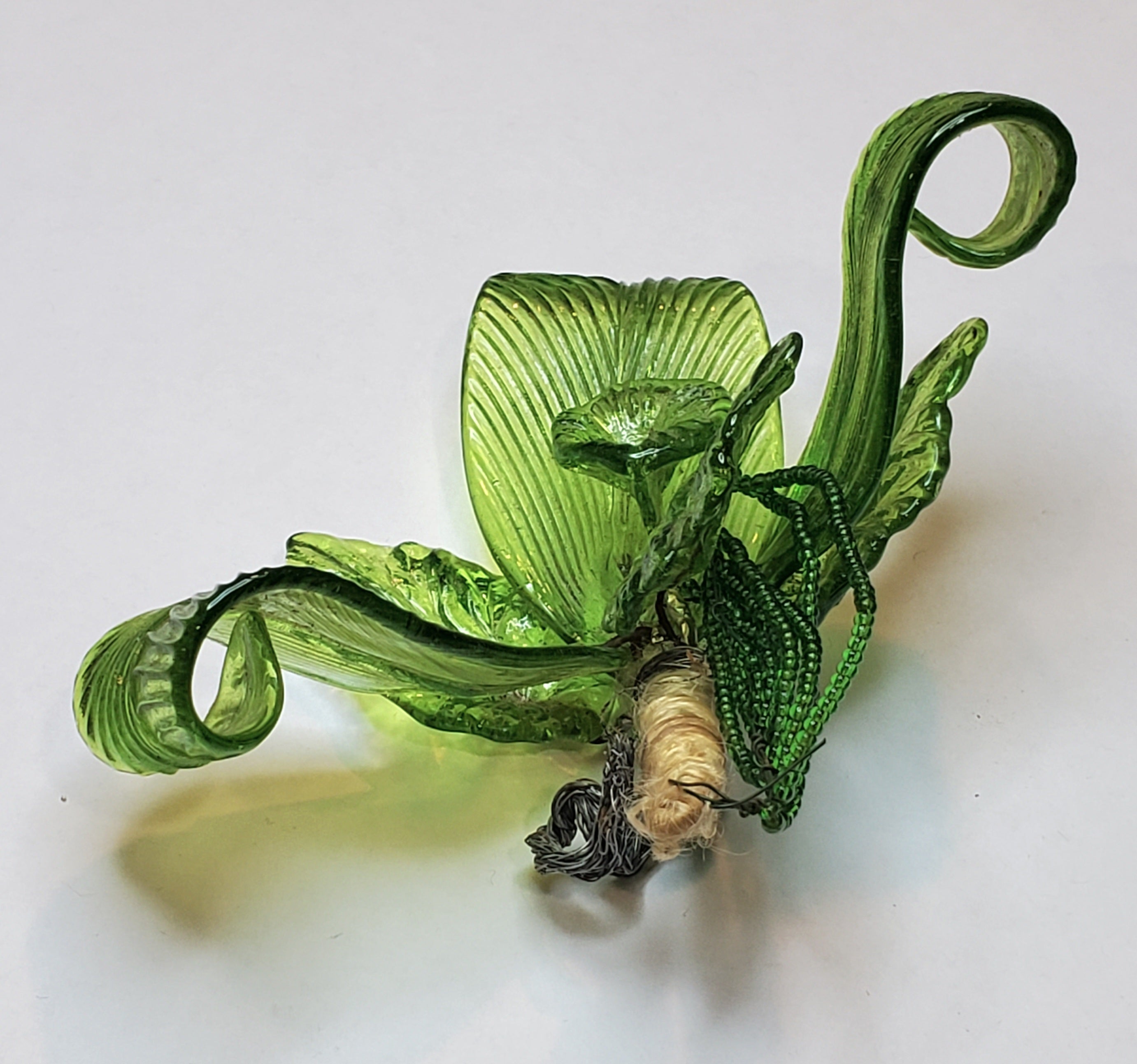 Vintage Handmade Glass Flower Bouquet