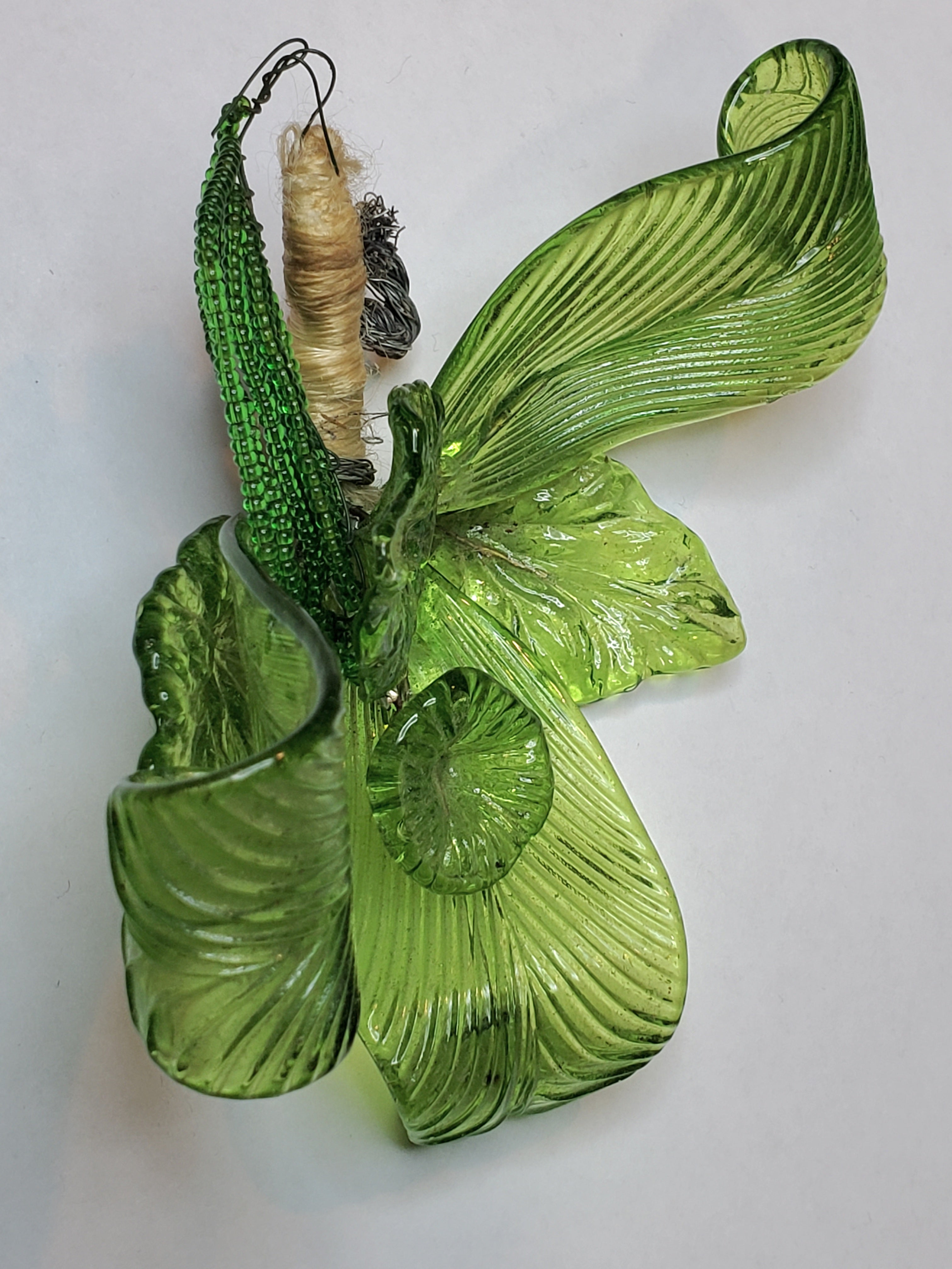 Vintage Handmade Glass Flower Bouquet