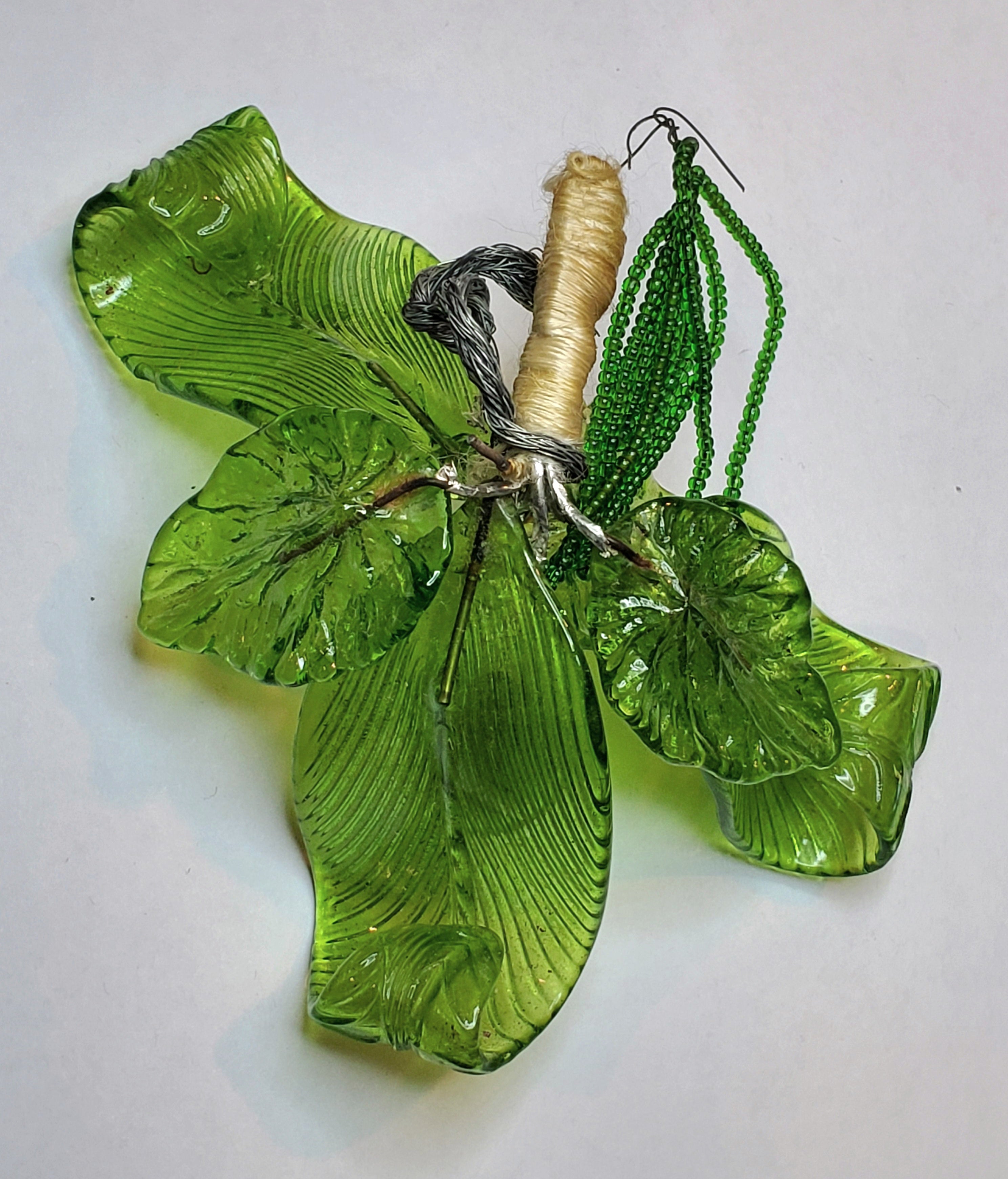 Vintage Handmade Glass Flower Bouquet