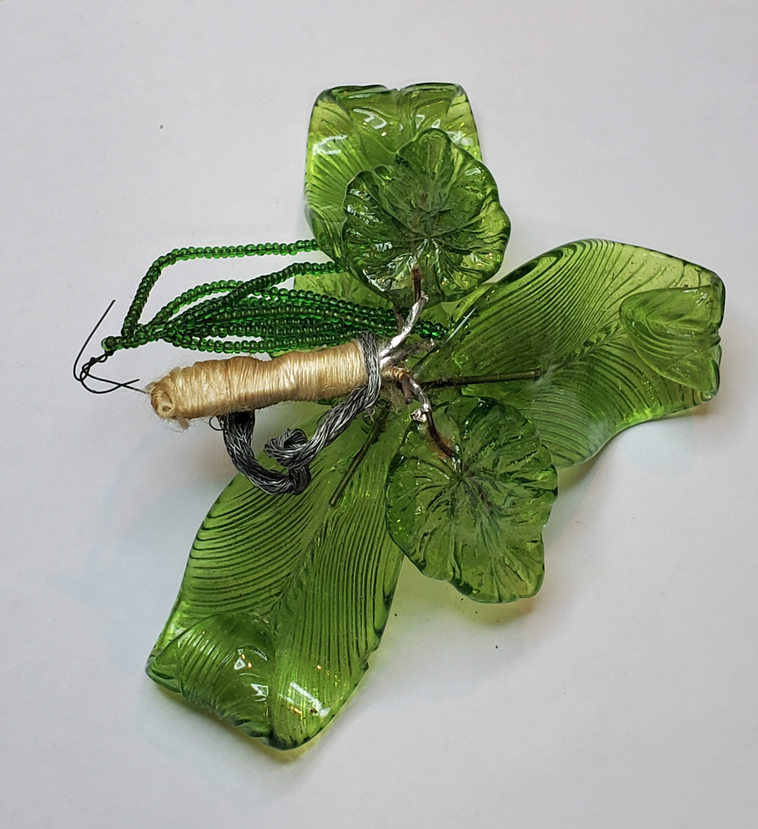 Vintage Handmade Glass Flower Bouquet