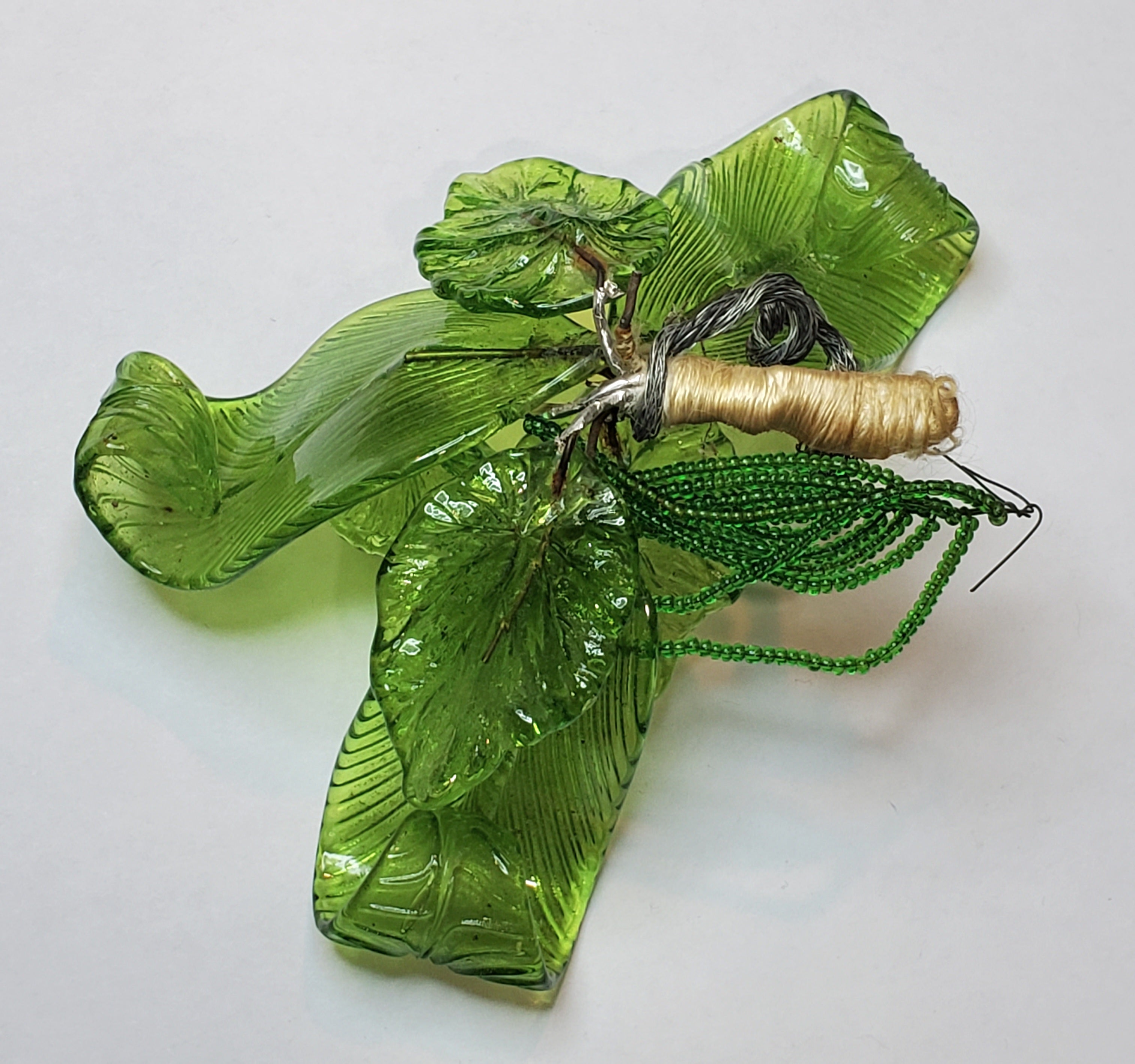 Vintage Handmade Glass Flower Bouquet