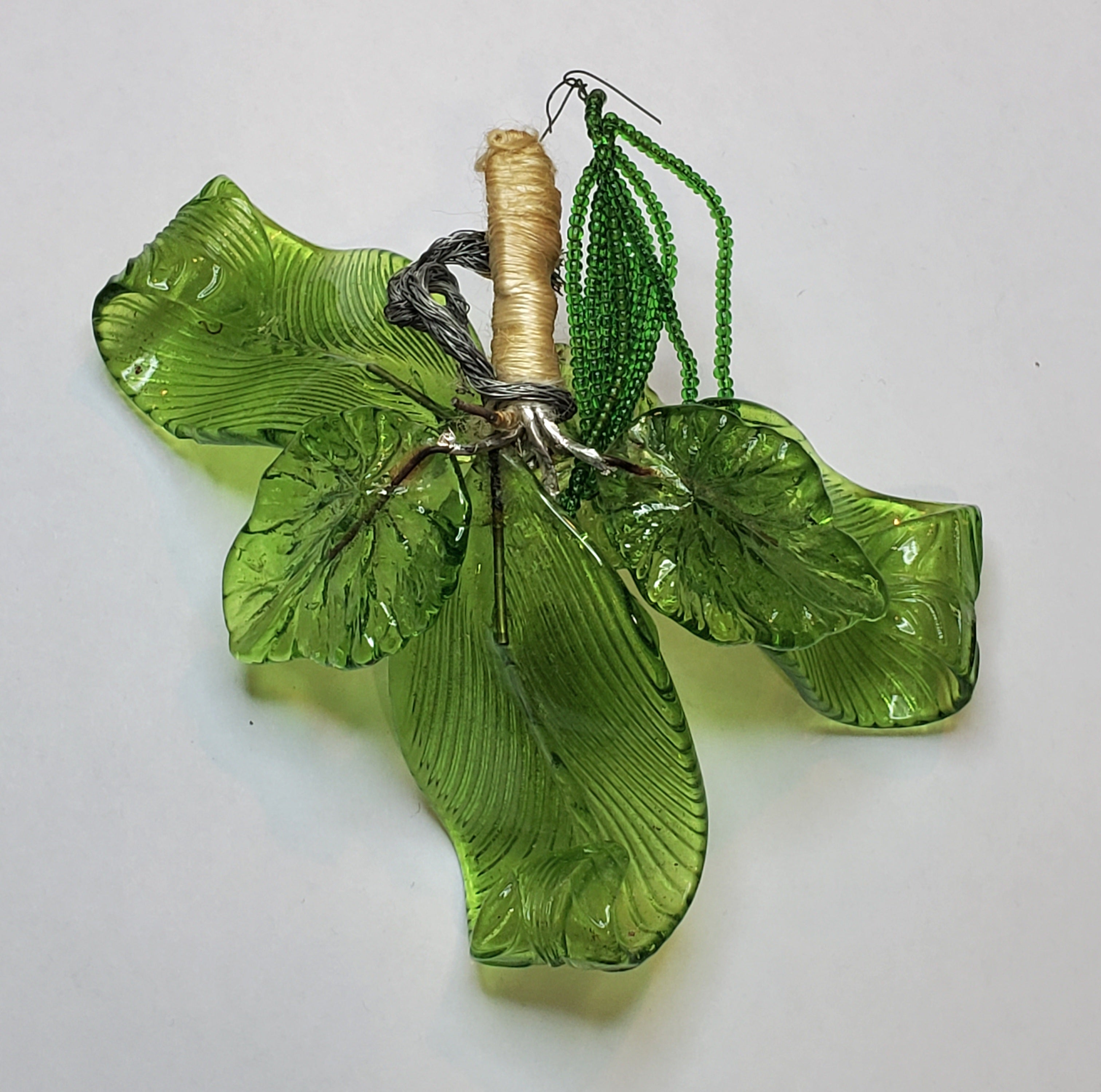 Vintage Handmade Glass Flower Bouquet