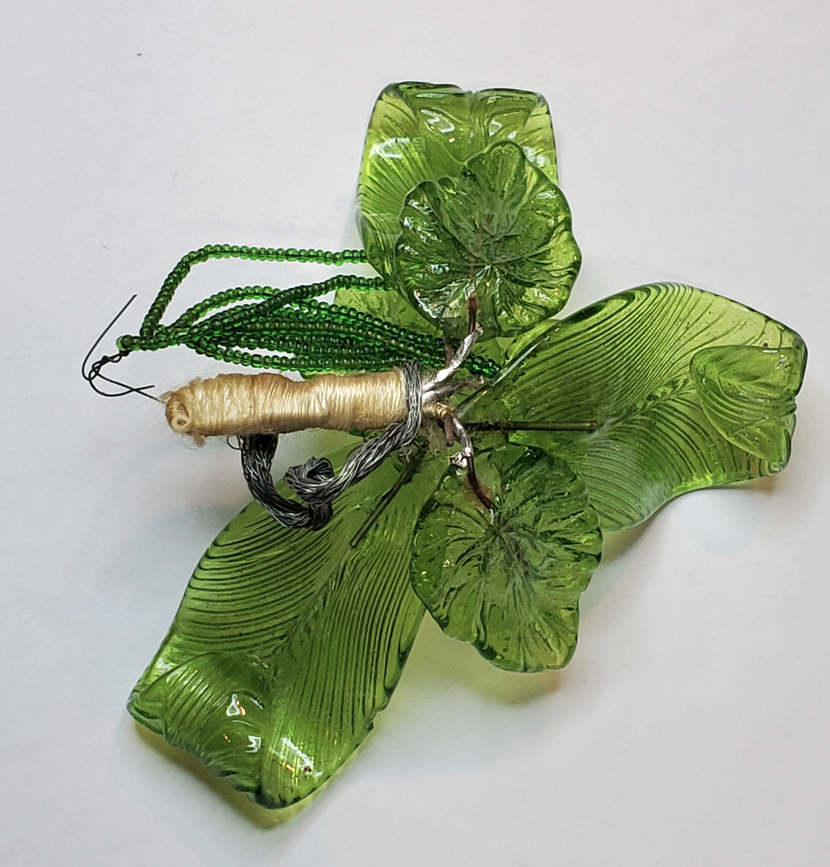 Vintage Handmade Glass Flower Bouquet