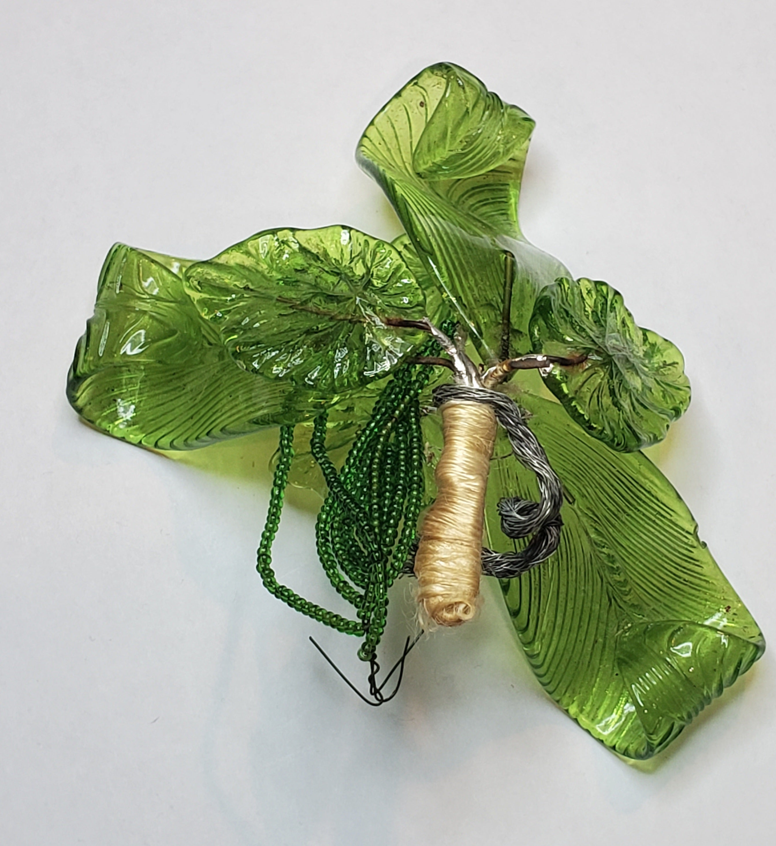 Vintage Handmade Glass Flower Bouquet