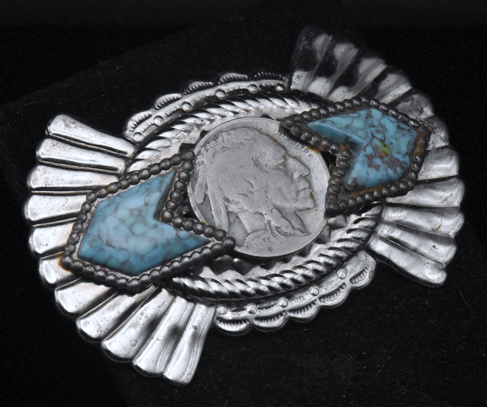 Vintage Indian Head Nickel Brooch