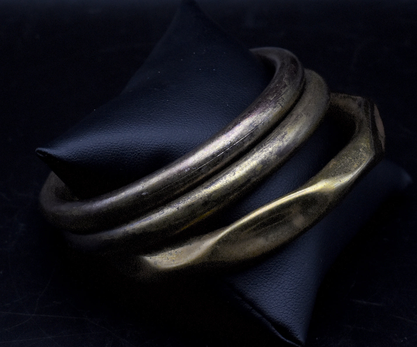 Vintage Collection of 3 Brass Bangle Bracelets