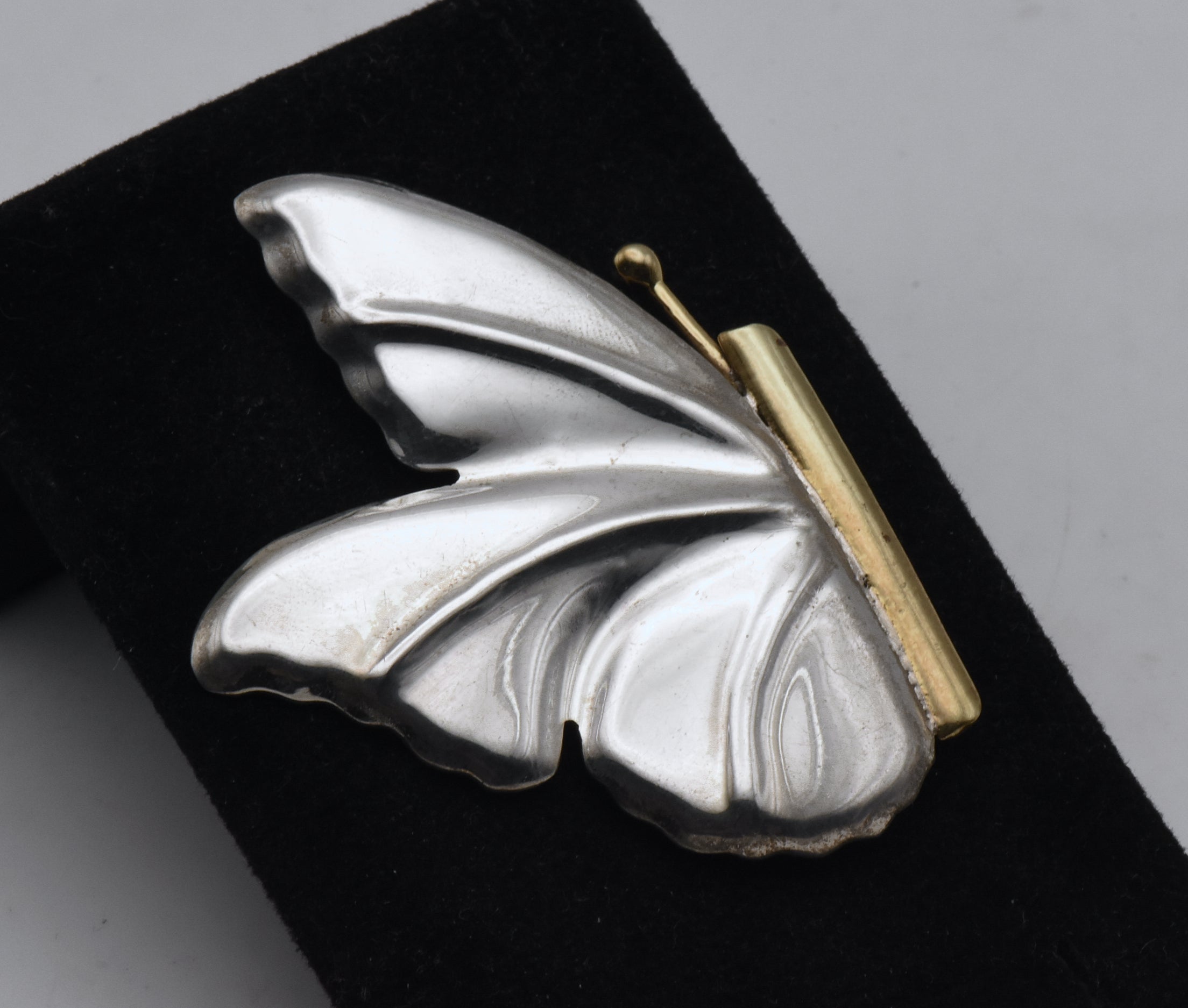 Vintage Handmade Sterling Silver Butterfly Brooch
