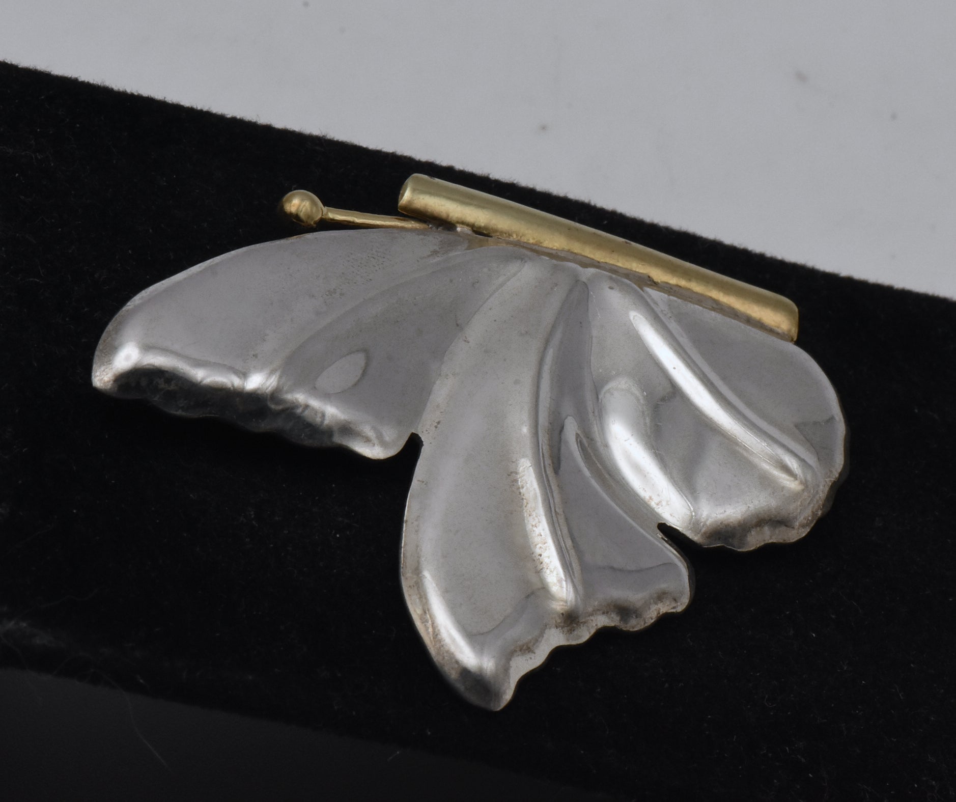 Vintage Handmade Sterling Silver Butterfly Brooch
