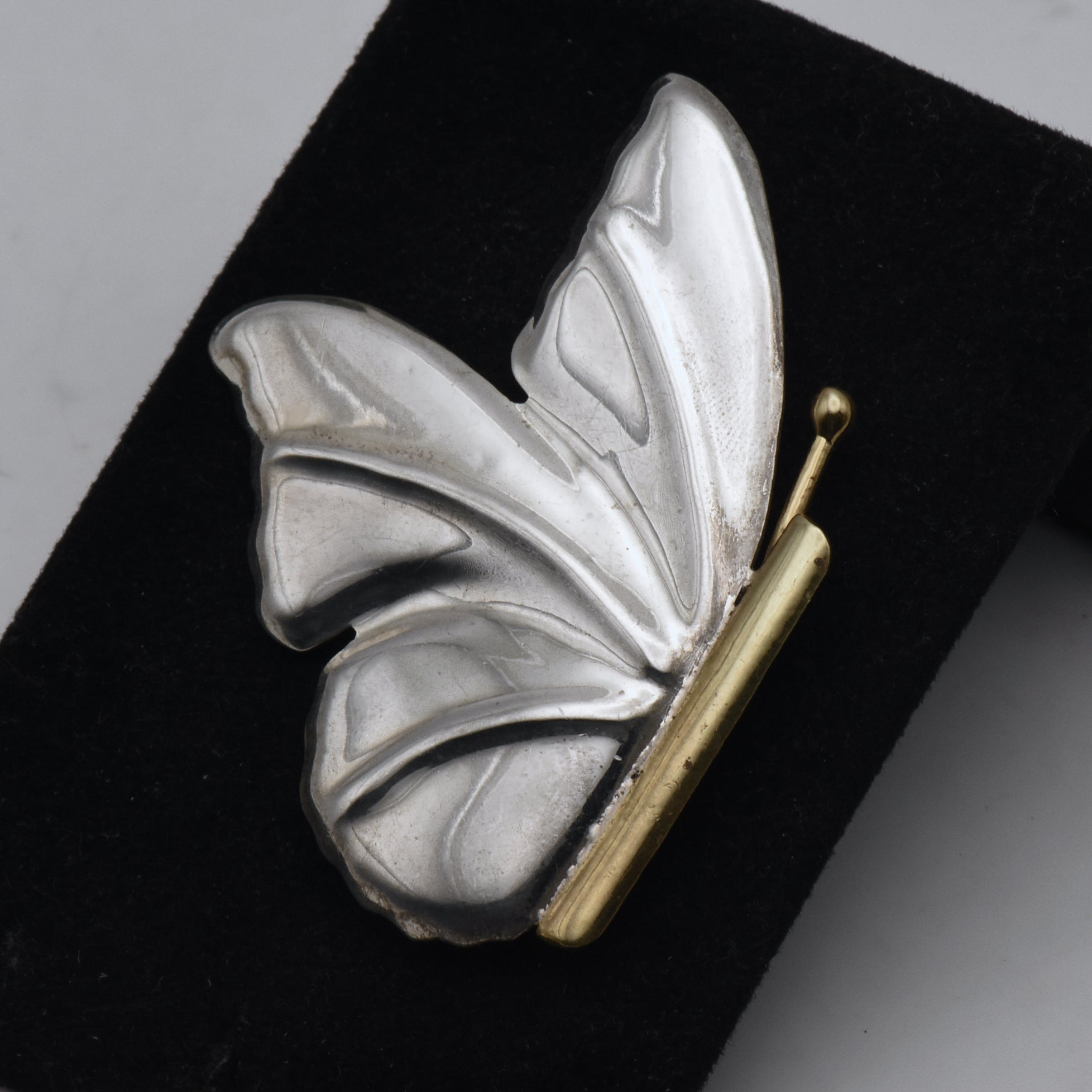 Vintage Handmade Sterling Silver Butterfly Brooch