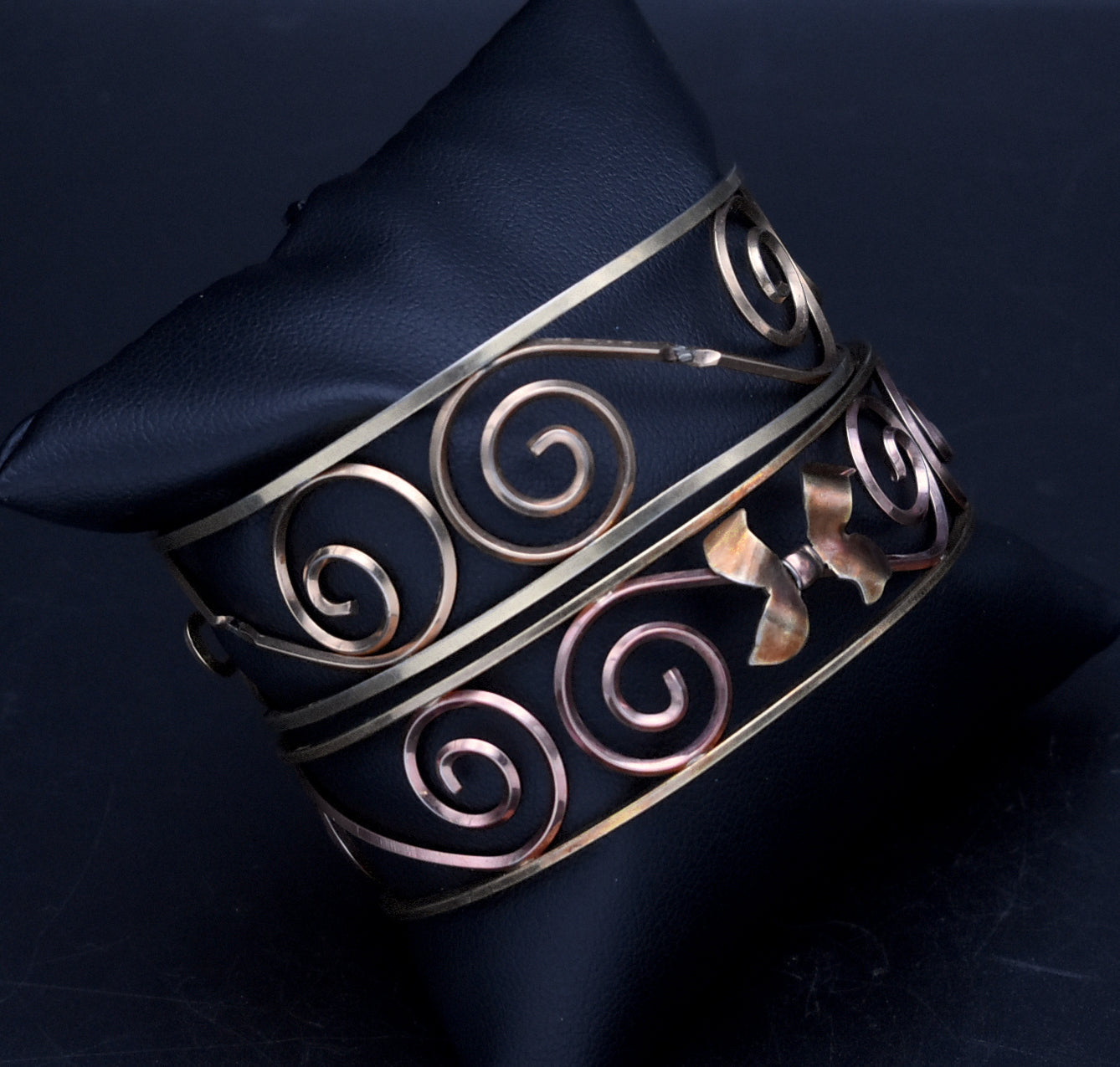 Vintage Pair of Handcrafted Bent Wire Bracelets