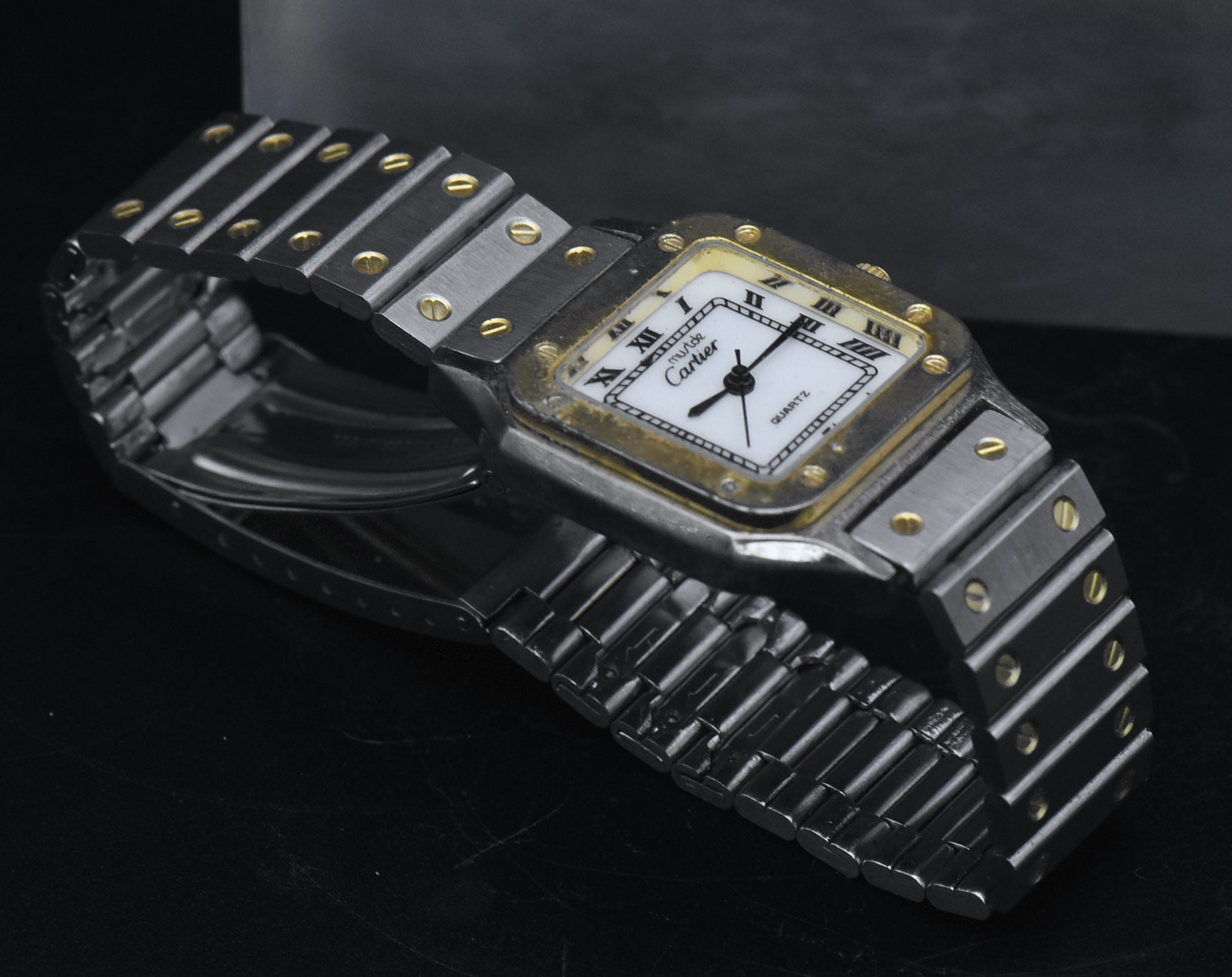 Must de Cartier Quartz Movement Santos Wristwatch