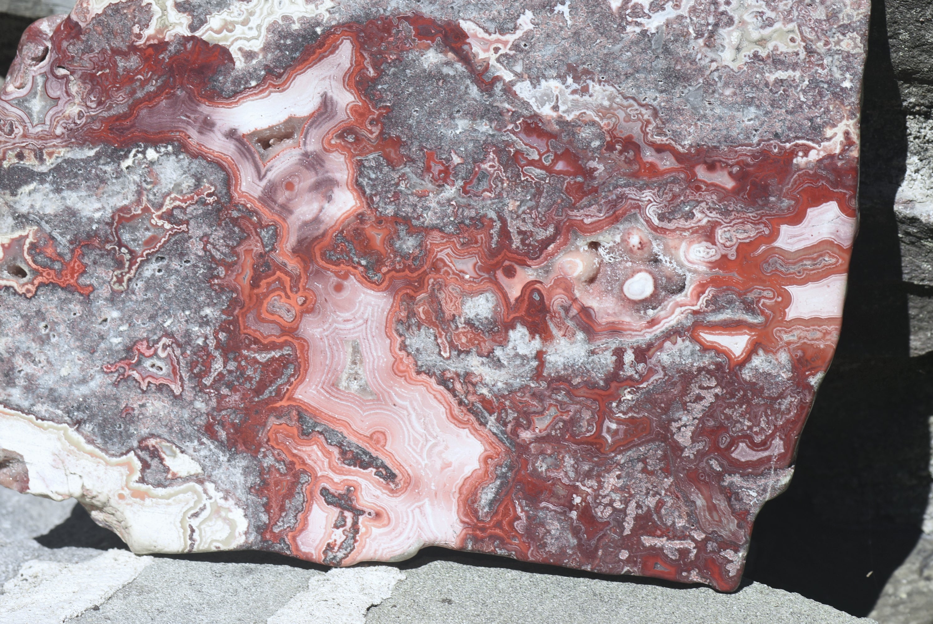 Crazy Lace Agate Large Polished Slab - 749g