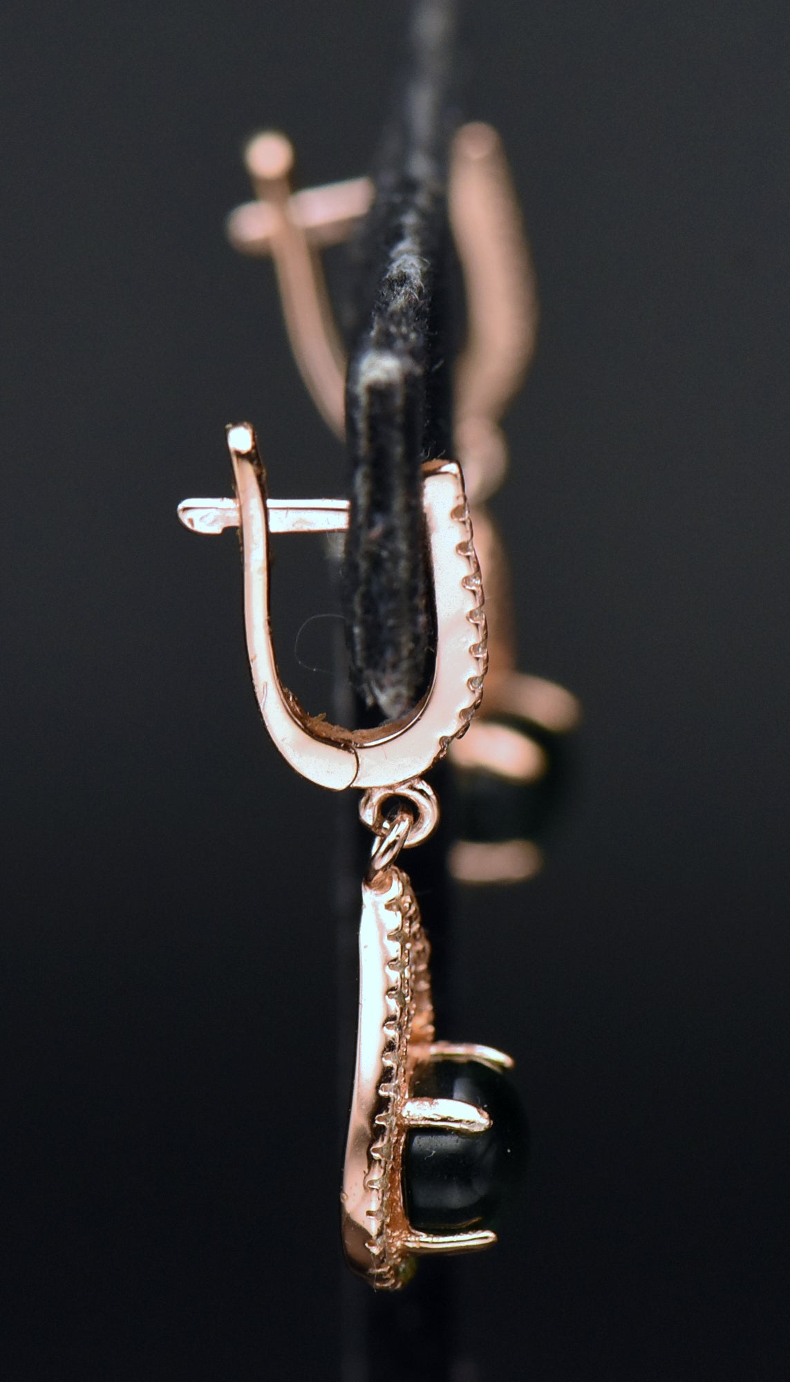 Vintage Rose Gold Tone Sterling Silver Dangle Earrings