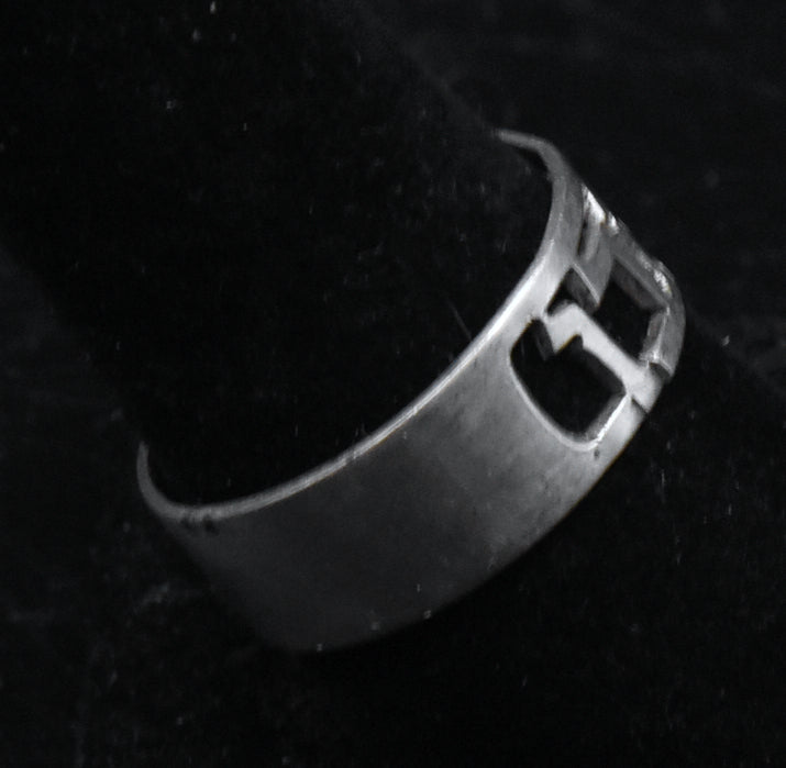 Vintage Handmade Sterling Silver Hebrew Adjustable Ring