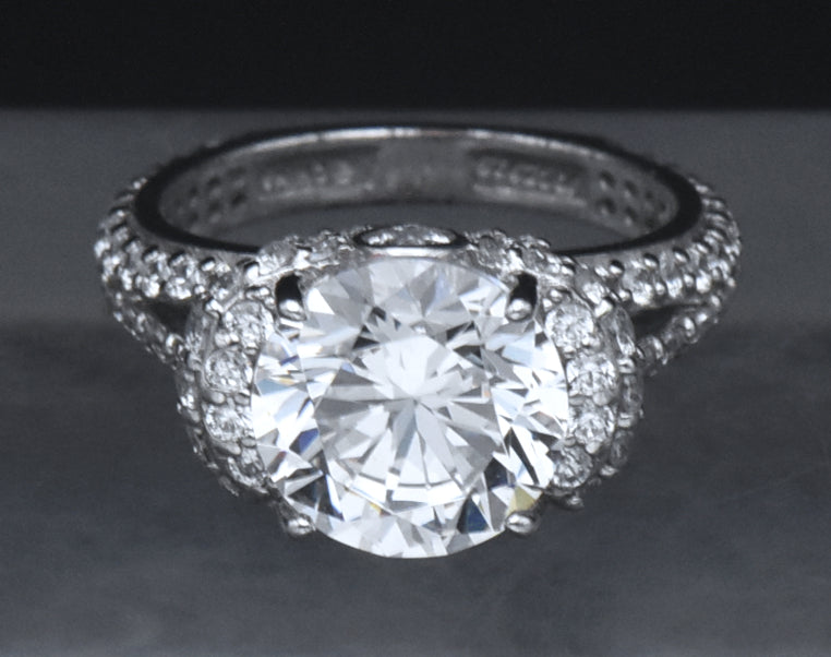 Sterling Silver Cubic Zirconia Half Halo Ring - Size 6.25