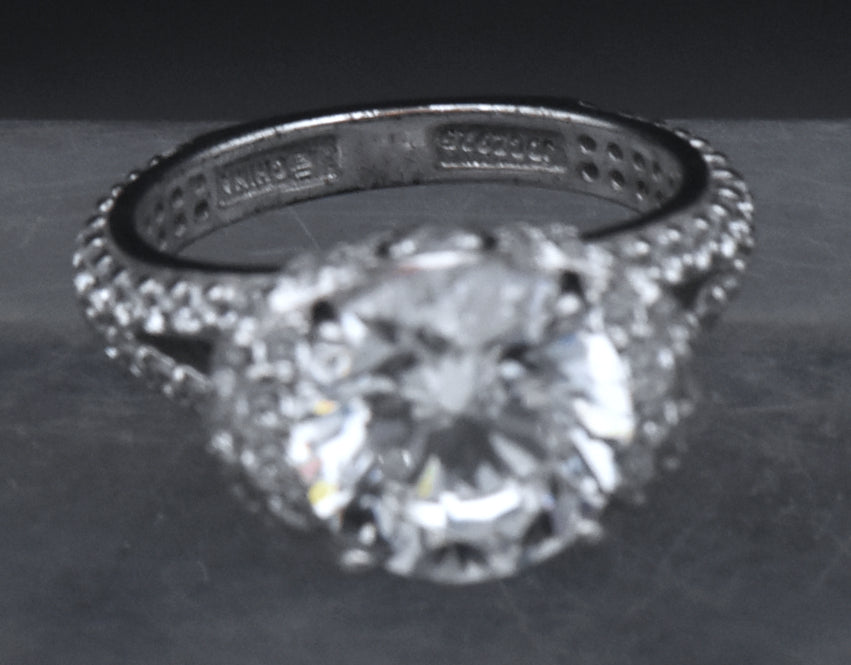 Sterling Silver Cubic Zirconia Half Halo Ring - Size 6.25