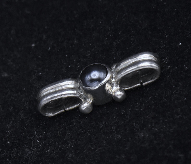 Vintage Handmade Sterling Silver Hematite Pendant