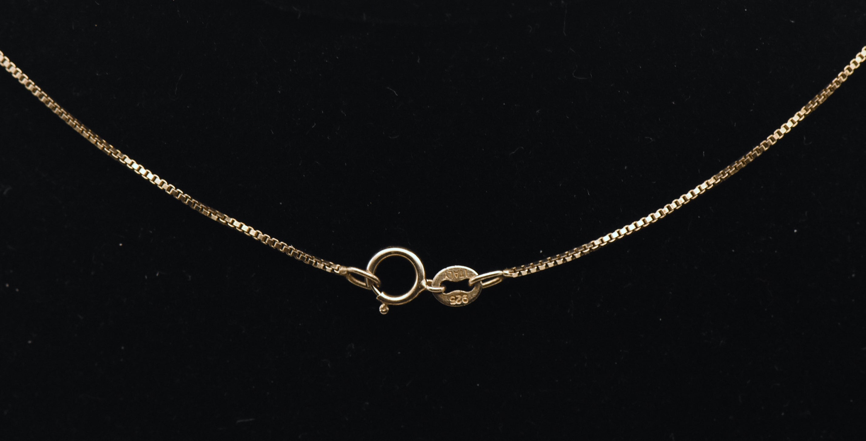 Vintage Synthetic Rubies and Diamond Gold Tone Sterling Silver Heart Pendant Chain Necklace - 18"