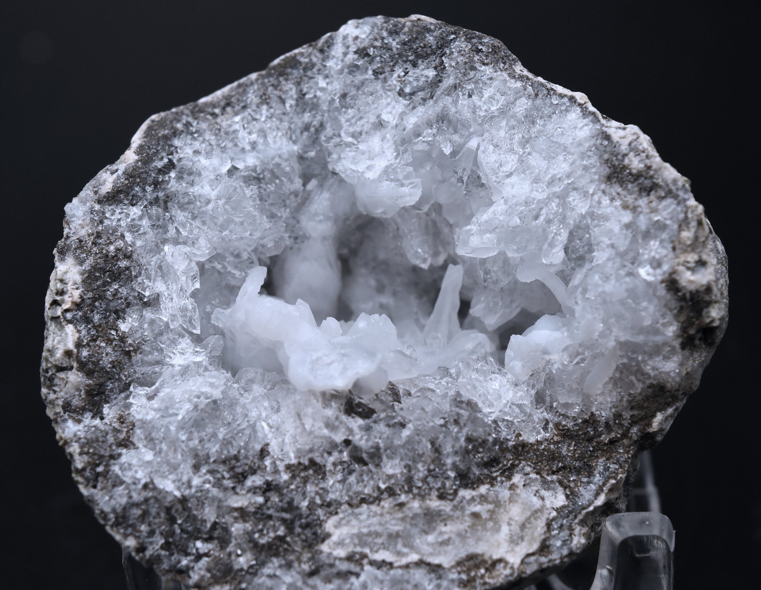 Hyalite, Quartz, Calcite Whole Geode - Mexico