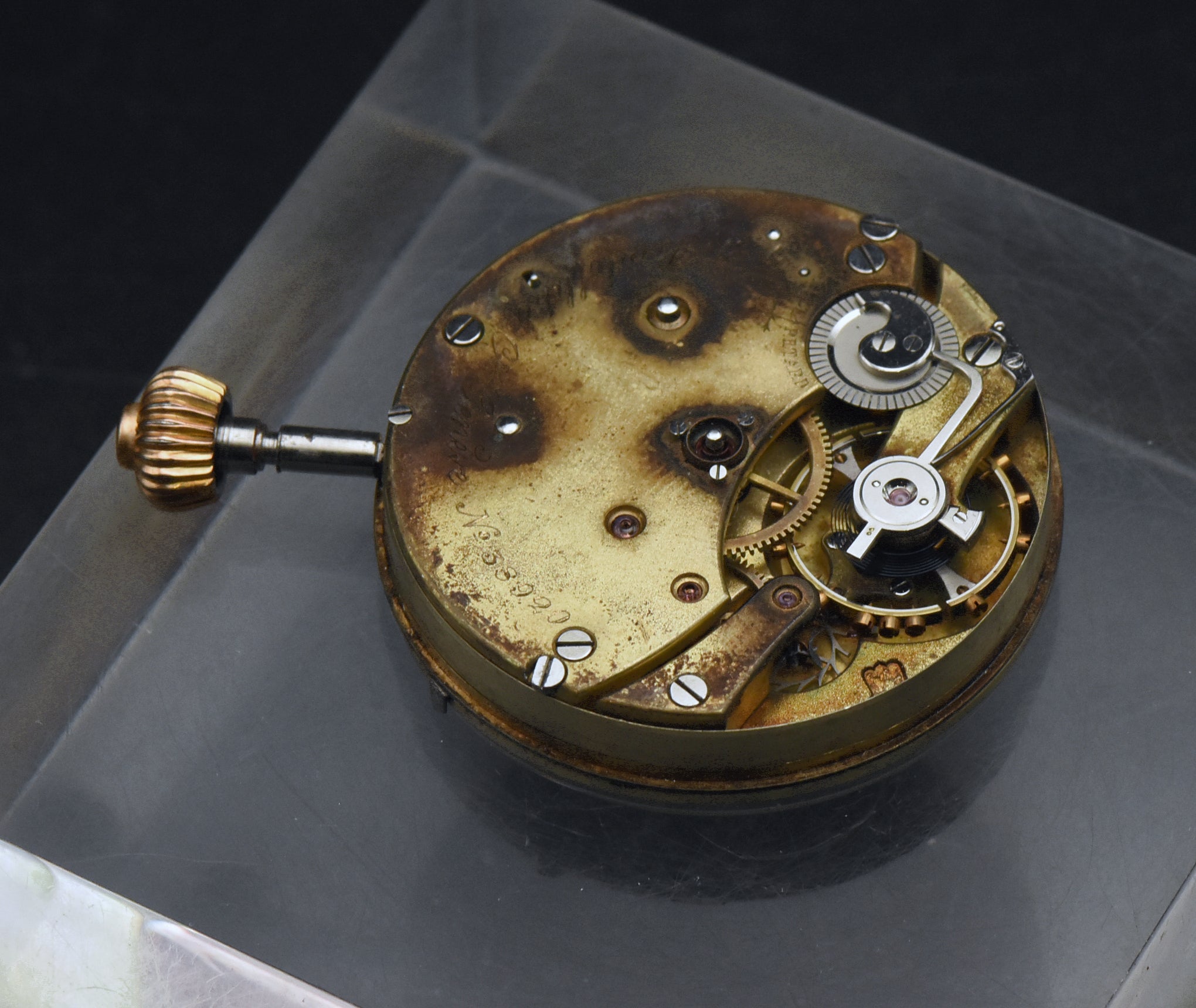 J.J. Badollet & Co. - Antique Swiss Pocket Watch Movement - Functioning