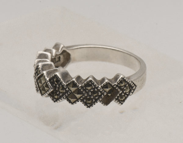 Judith Jack - Sterling Silver and Marcasite Ring- Size 6