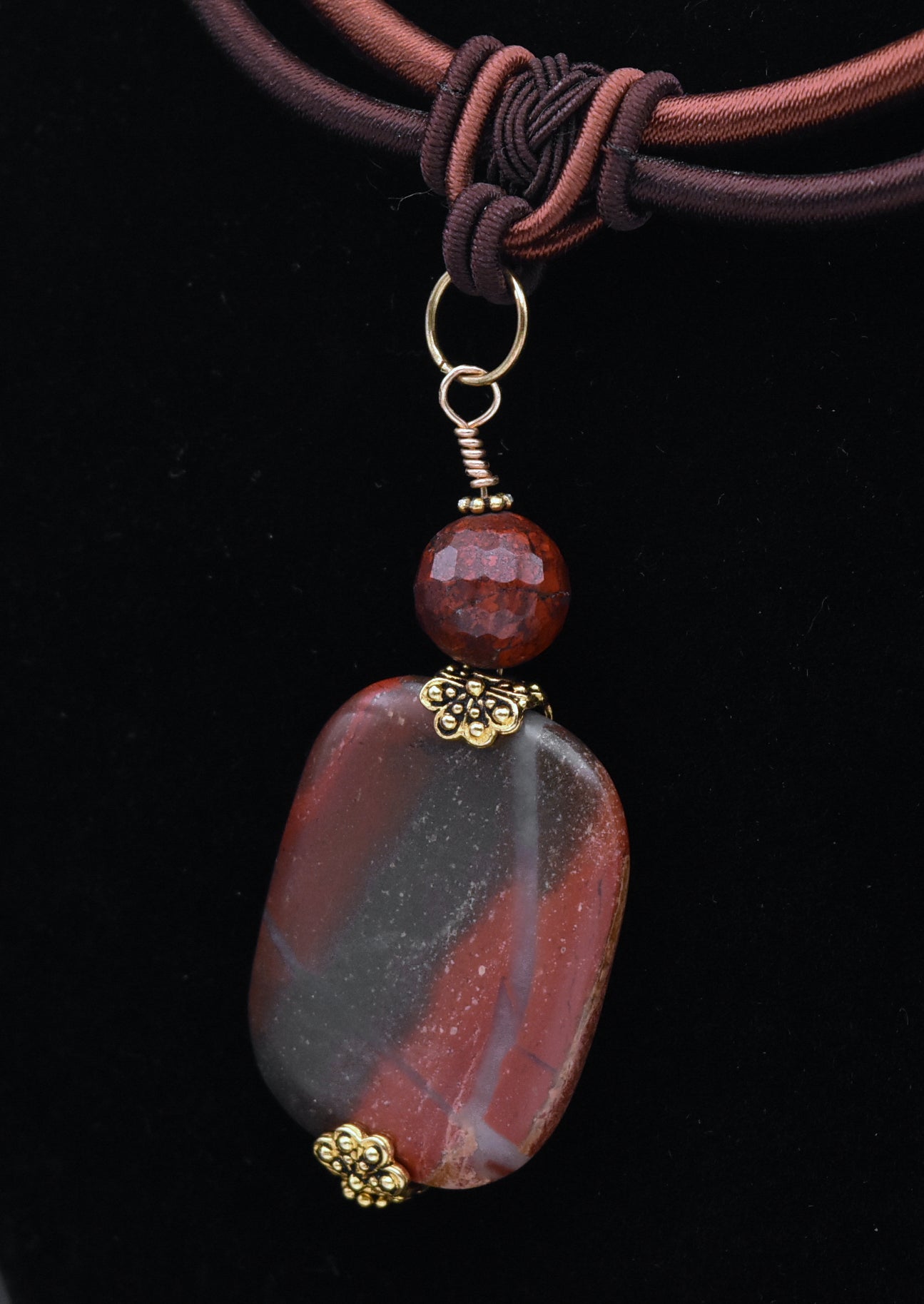 Red Jasper Pendant Necklace