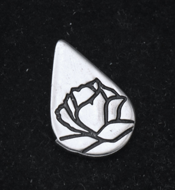 Kathy Bernu - Vintage Sterling Silver "Memorial Tear" Lapel Pin