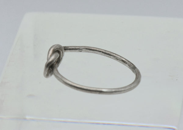 Vintage Handmade Sterling Silver Wire Knot Ring - Size 6