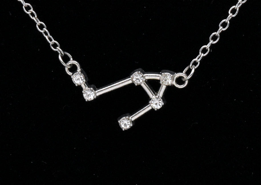 Vintage Libra Constellation Pendant Necklace
