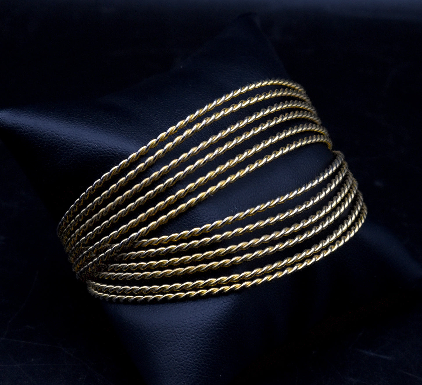 Lanvin - Vintage Gold Tone Wire Cuff Bracelet