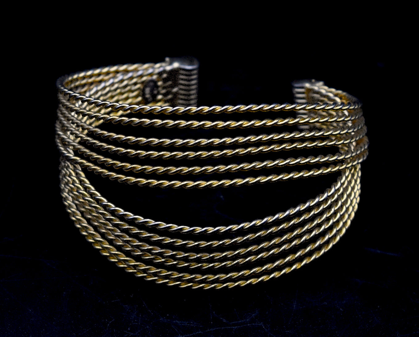 Lanvin - Vintage Gold Tone Wire Cuff Bracelet