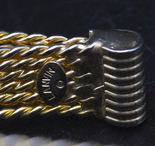 Lanvin - Vintage Gold Tone Wire Cuff Bracelet