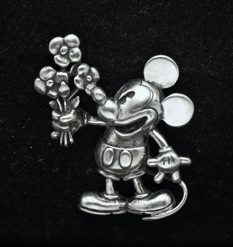 Disney - Vintage Sterling Silver Mickey Mouse Lapel Pin