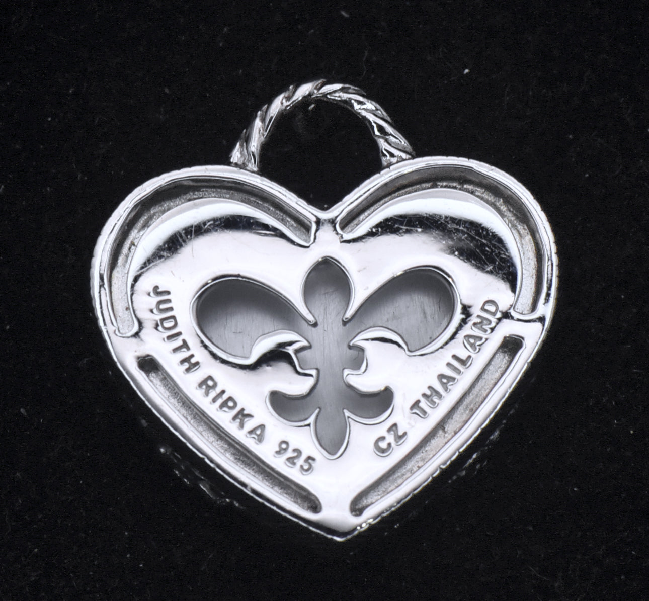 Judith Ripka - Sterling Silver Mother of Pearl & CZ Heart Pendant