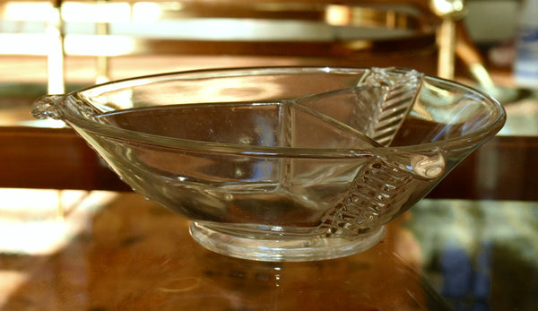 Vintage Divided Glass Candy Dish