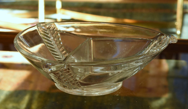Vintage Divided Glass Candy Dish