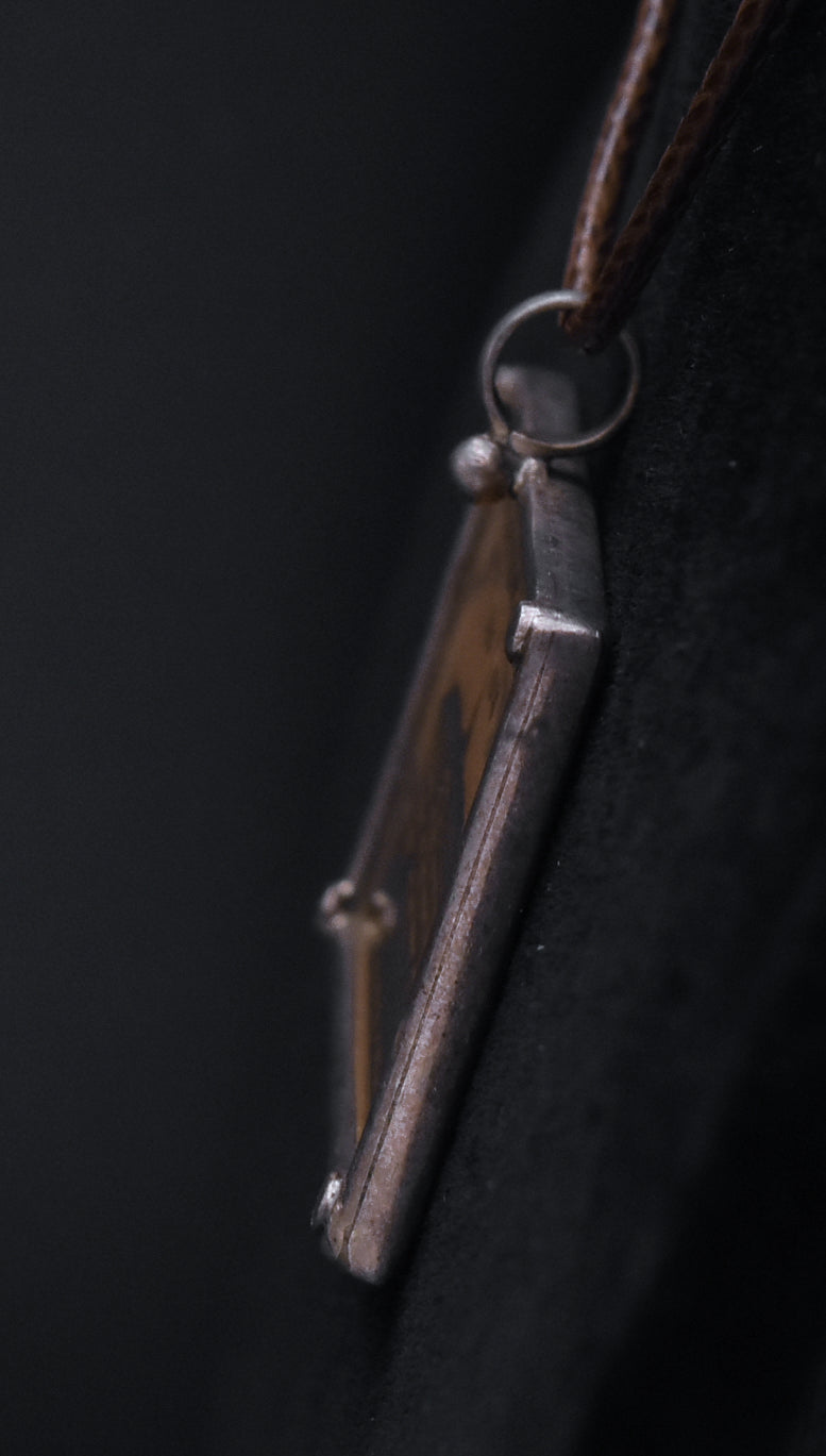 Vintage 200th Anniversary of Nassau Hall Stamp Sterling Silver Pendant Necklace