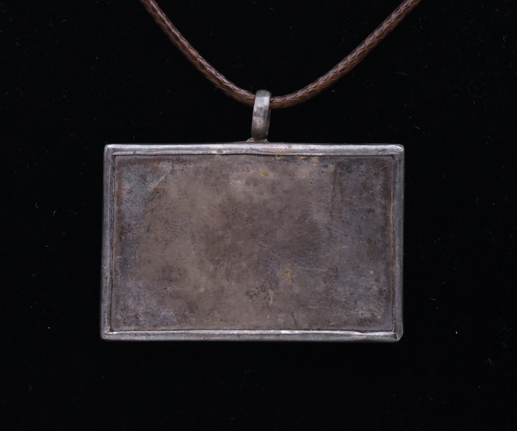 Vintage 200th Anniversary of Nassau Hall Stamp Sterling Silver Pendant Necklace
