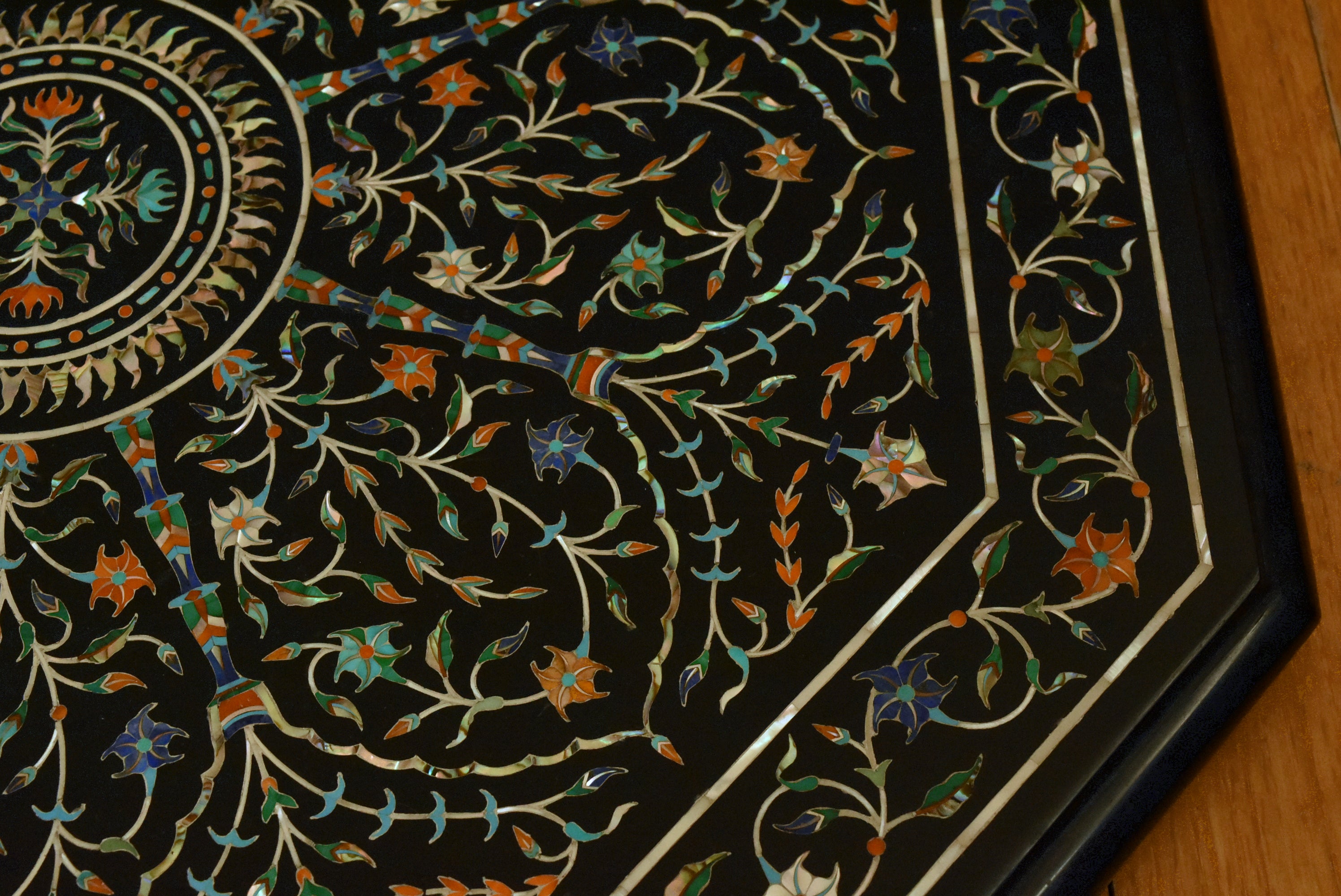 Vintage Pietra Dura Octagonal Marble Table Top