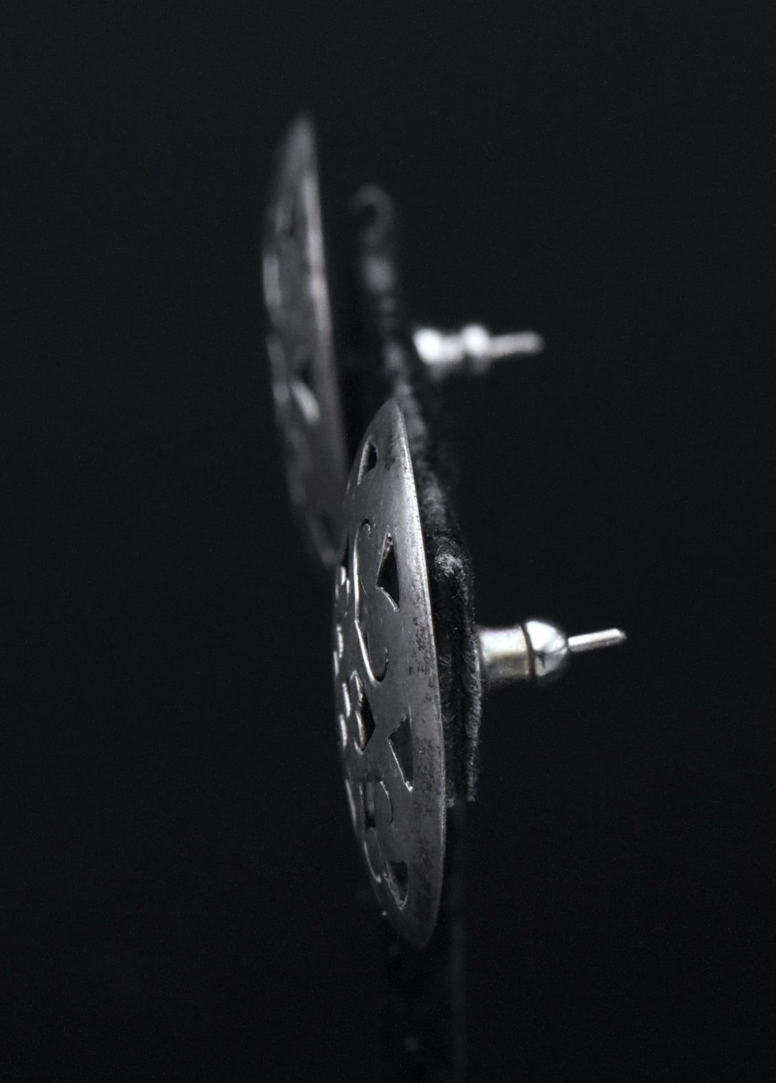 Vintage Handmade Sterling Silver Dome Earrings