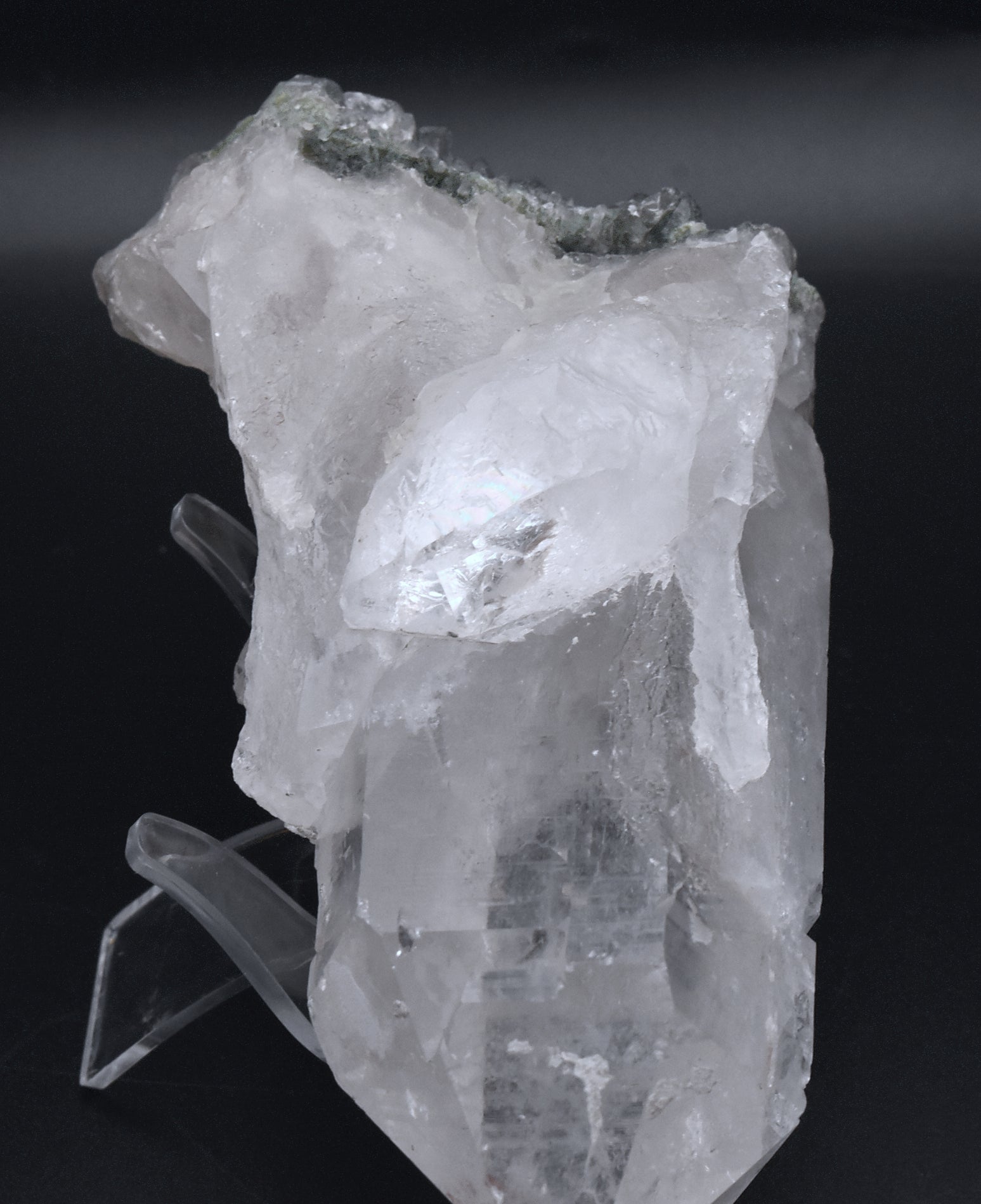 Large Quartz Crystal Point with Chlorite Quartz