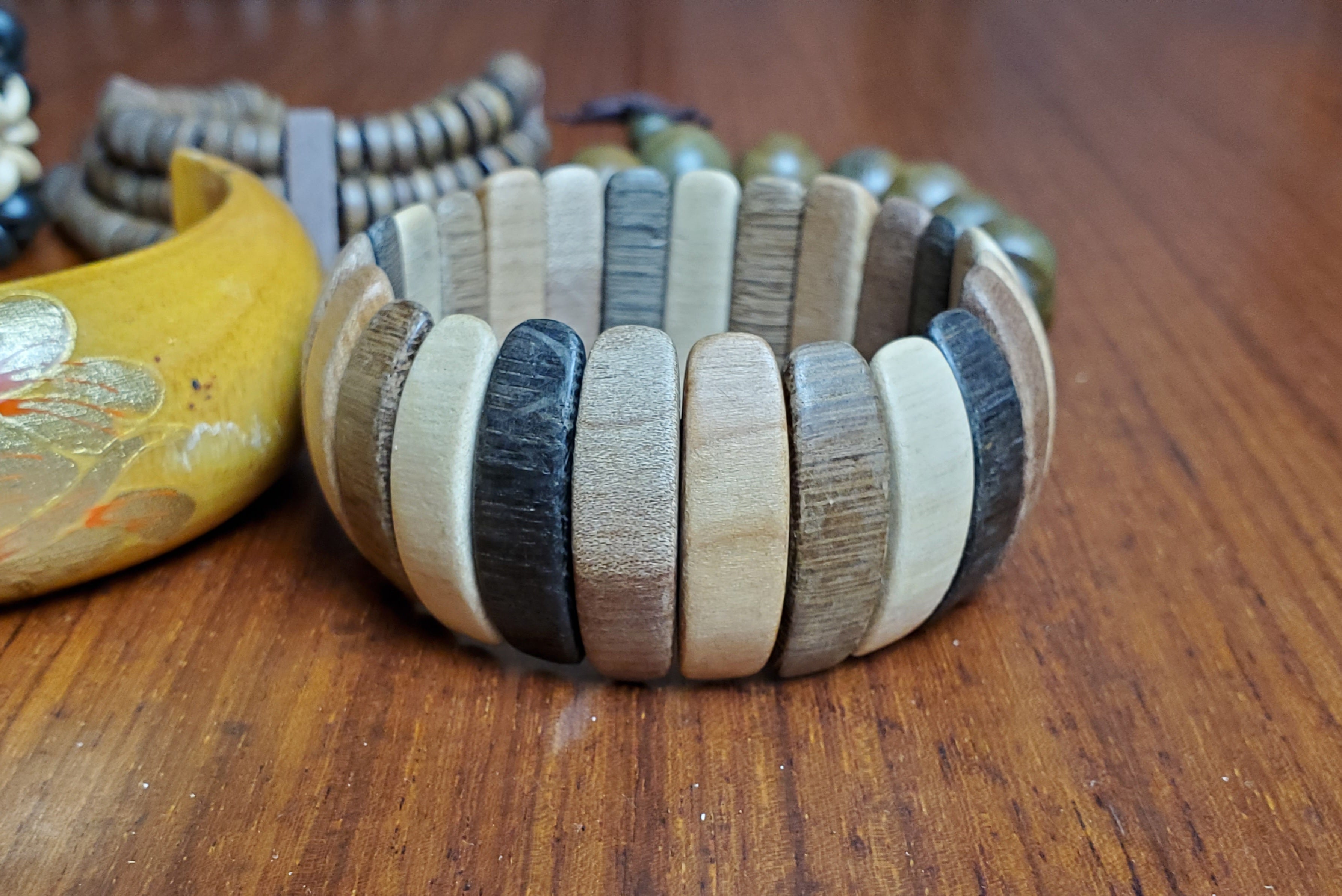 Collection of 6 Wood Bracelets!