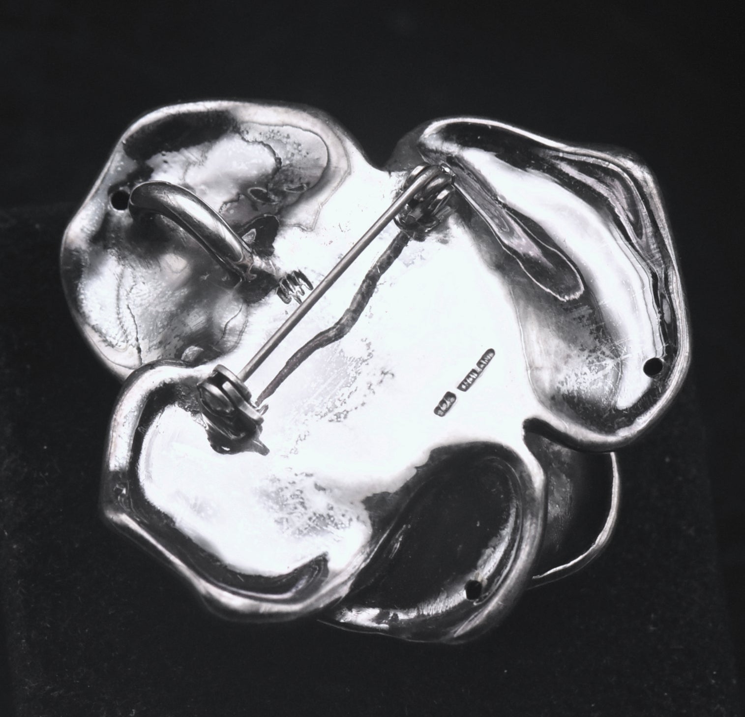 Vintage Sterling Silver Sculptural Rose Brooch/Pendant