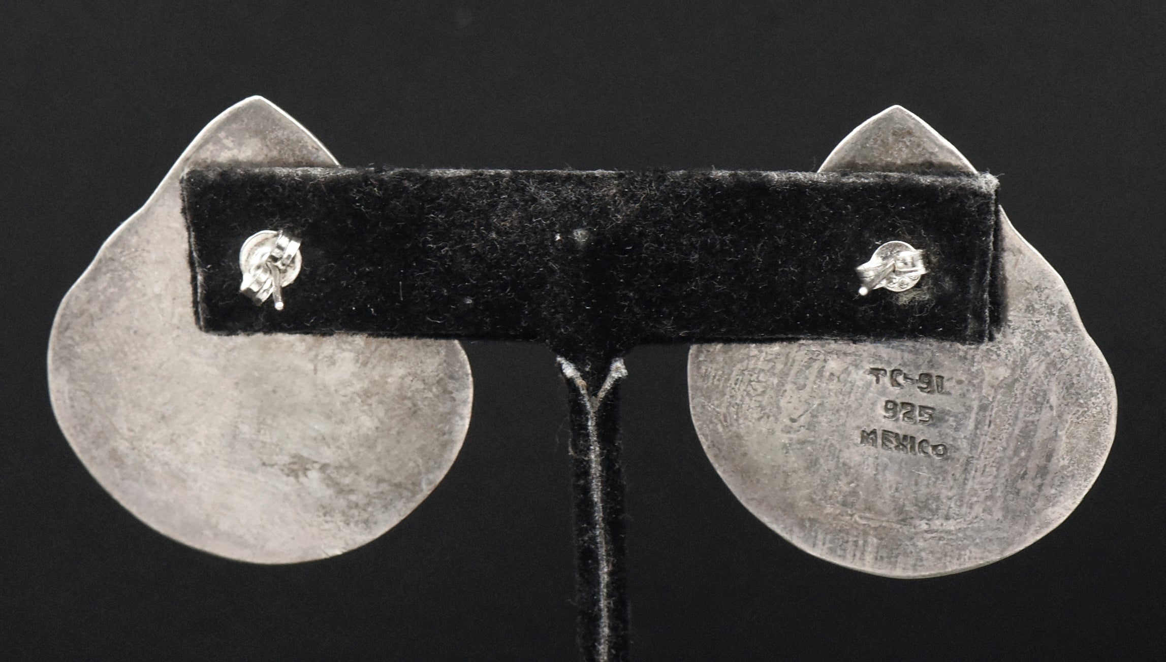 Vintage Handmade Sodalite Sterling Silver Earrings