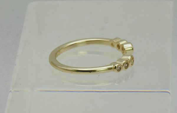 Vintage Gold Tone Sterling Silver Cubic Zirconia Ring - Size 6.5