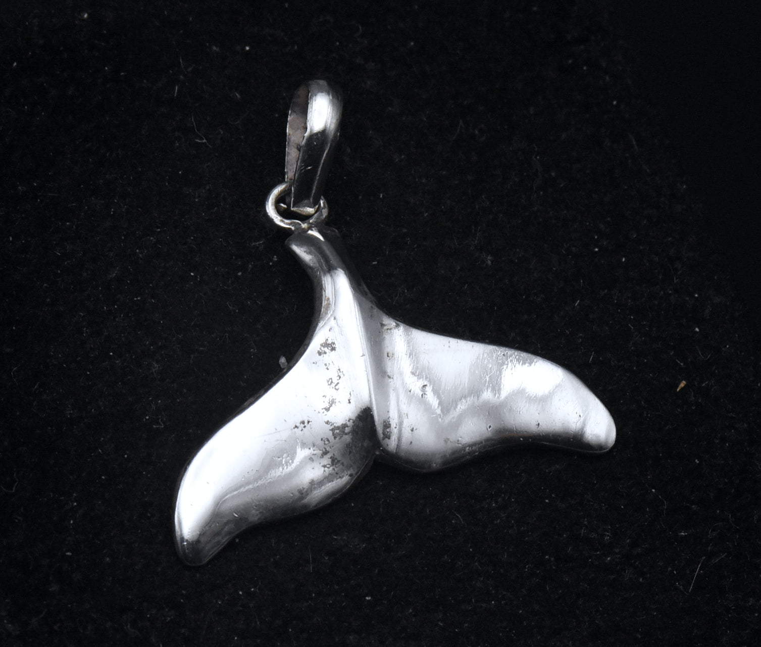 Vintage Sterling Silver Whale Tail Pendant